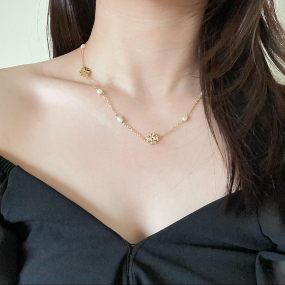 Tory Burch Jewelry - Tory Burch Gold Kira Pearl-Chain Necklace